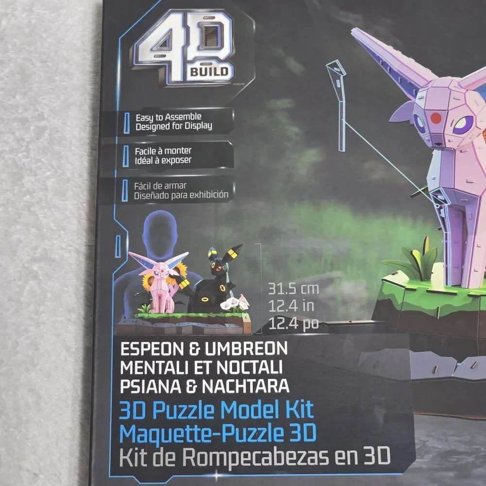 NEW - Pokemon 4D BUILD PUZZLE 452 Pieces - Espeon & Umbreon 3D Puzzle Model Kit